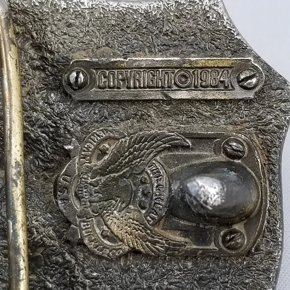 Belt‎ Buckle 1984 I'm Proud To Be American Freedom Bald Eagle USA Made